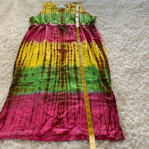NWT Women’s Hawaii Aloha State Tie Dye String Dress Sundress Coverup One Size - Picture 5 of 7